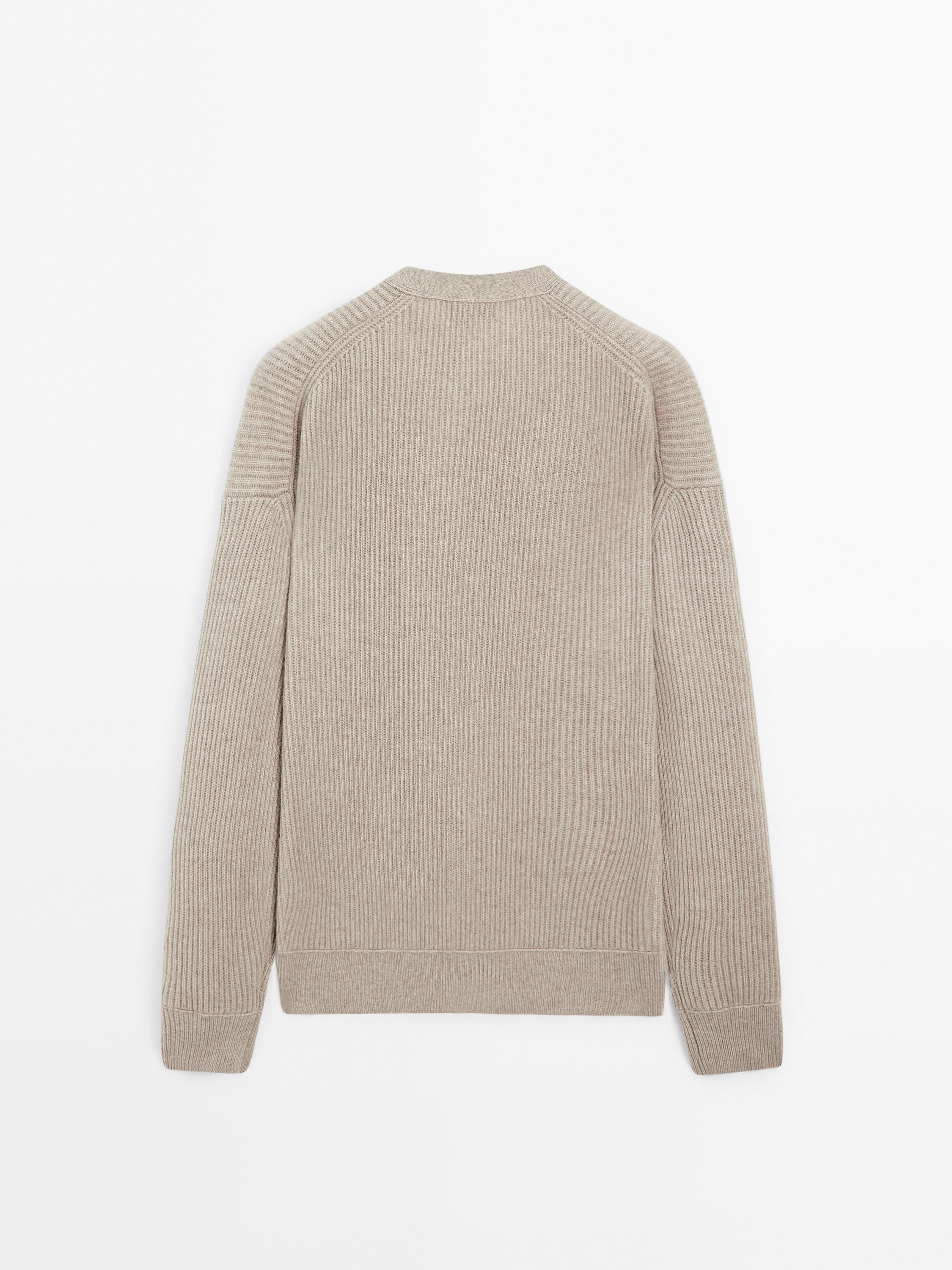 Wool and cashmere knit cardigan